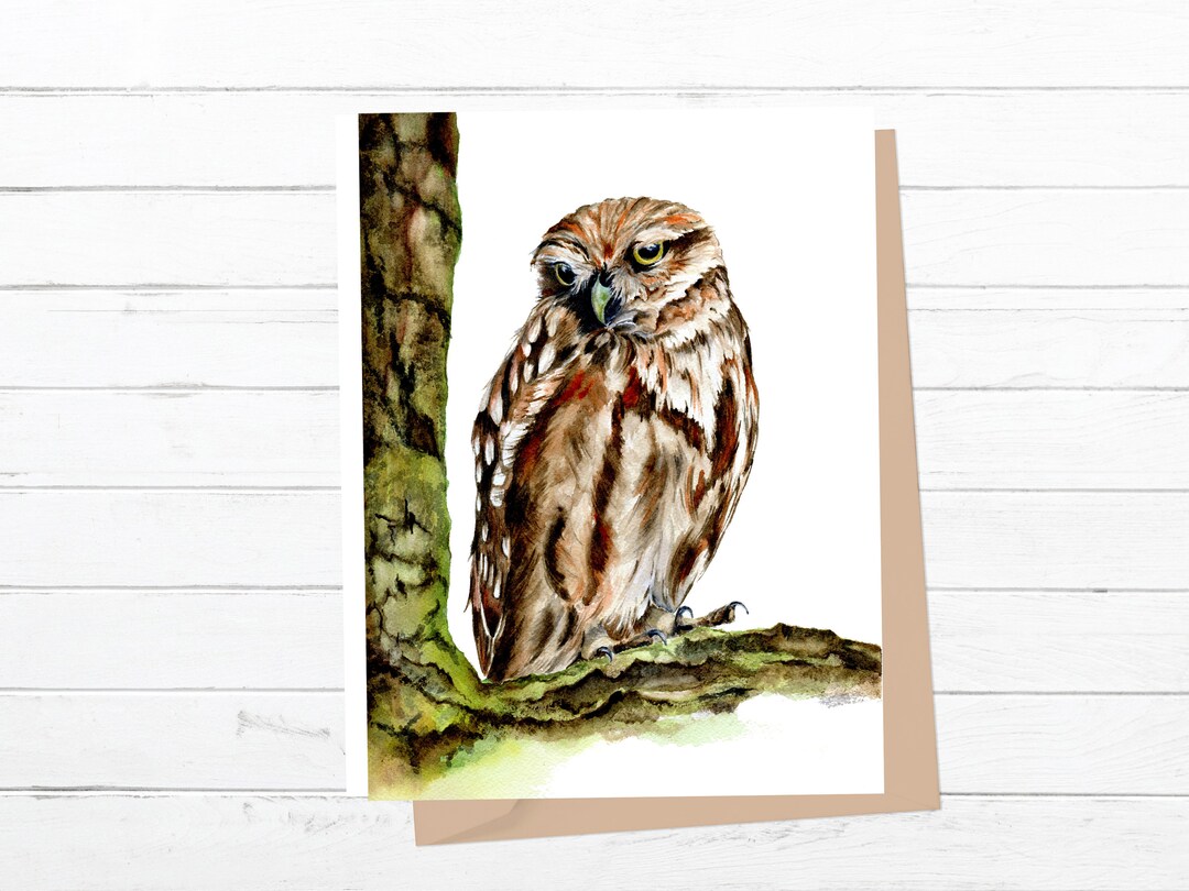 Palo Verde Owl Greeting Card W/envelope Palo Verde Tree Etsy