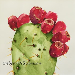 Botanical Wall Art, Cactus Print, Desert Theme Frameable Print, Prickly Pear, Bohemian Decor, Southwest Cactus Art, Joshua by Oak