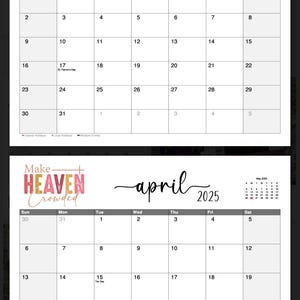 2025 Monthly Calendar PDF Download | Printable Monthly Planner | Christian 2025 Calendar | 12 Month PDF Template for Instant Download