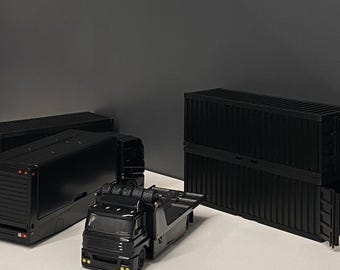3D Printable 1:64 Scale Shipping Container STL 3MF, Miniature