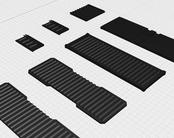 3D Printable 1:64 Scale Shipping Container STL 3MF, Miniature