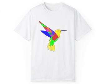 Maglietta colorata Colibri, uccello, regalo per birdwatcher, maglietta per amanti degli uccelli, maglietta per birdwatcher, maglietta carina con uccelli, maglietta divertente con uccelli colibrì