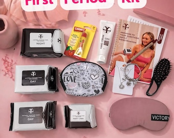 Zestaw na pierwszą miesiączkę dla dziewcząt Zestaw startowy na pierwszą miesiączkę Pudełko na miesiączkę