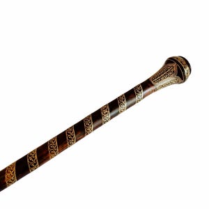 Unique Cane-Mother of Pearl Cane-Mother of Pearl inlaid Walking Stick–Walking stick-Handmade walking stick-- Handmade Cane-Fathers day gift