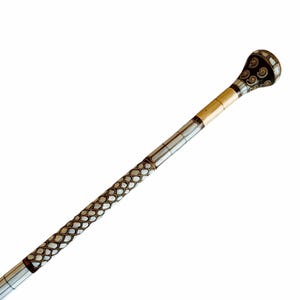 Unique Cane-Mother of Pearl Cane-Mother of Pearl inlaid Walking Stick–Walking stick-Handmade walking stick-- Handmade Cane-Fathers day gift