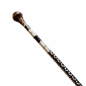 Unique Cane-Mother of Pearl Cane-Mother of Pearl inlaid Walking Stick–Walking stick-Handmade walking stick-- Handmade Cane-Fathers day gift