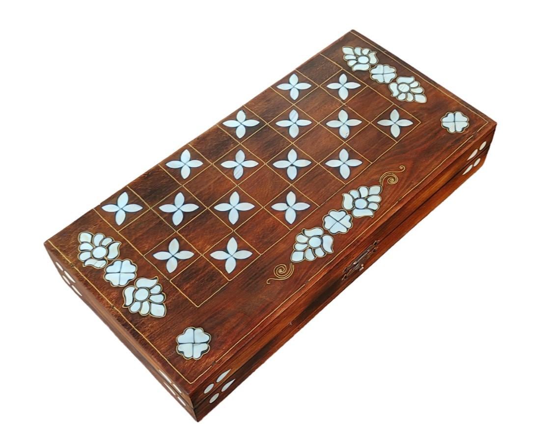 Handmade Backgammon Set-Mother Of Pearl-Backgammon Board-Backgammon Set-Wooden Backgammon-Vintage Backgammon Set-Board Game-Chess Set