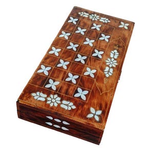 Handmade Backgammon Set-Mother Of Pearl-Backgammon Board-Backgammon Set-Wooden Backgammon-Vintage Backgammon Set-Board Game-Chess Set