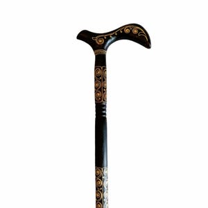 Unique Cane-Mother of Pearl Cane-Mother of Pearl inlaid Walking Stick–Walking stick-Handmade walking stick-- Handmade Cane-Fathers day gift