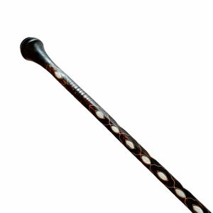 Unique Cane-Mother of Pearl Cane-Mother of Pearl inlaid Walking Stick–Walking stick-Handmade walking stick-- Handmade Cane-Fathers day gift