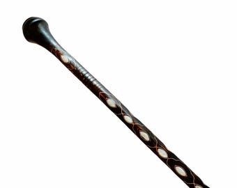 Unique Cane-Mother of Pearl Cane-Mother of Pearl inlaid Walking Stick–Walking stick-Handmade walking stick-- Handmade Cane-Fathers day gift