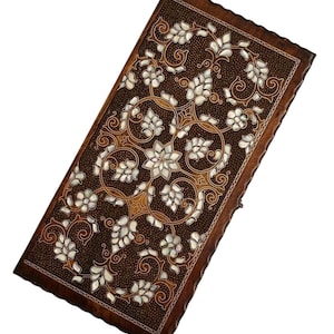 Handmade Backgammon Set-Mother Of Pearl-Backgammon Board-Backgammon Set-Wooden Backgammon-Vintage Backgammon Set-Board Game-Chess Set