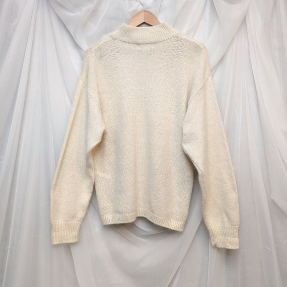 Silk & angora blend ivory sweater by CeZanne - image 3