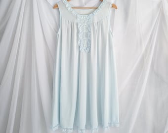 Vintage sheer blue babydoll nightgown by Shadowline