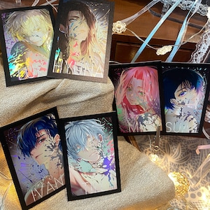 till sua mizi luka ivan hyuna / Alien Stage / Mini tarjeta fotográfica estilo Ink Spill / FanArt