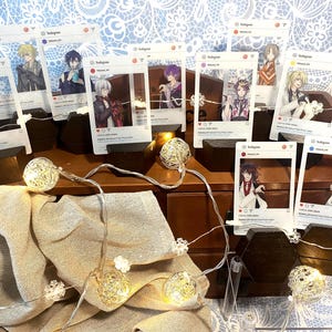 Vox Ike Shu Luca Mysta Fulgur Uki Alban Sonny Yugo / Nijisanji En Luxiem Noctyx / Luxium Transparent INS Card / FanArt