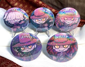 Kpop Demon Hunters | Sajaboys | Your Idol | Jinu Abby Baby Mystery Romance | button Pin |  Mirror