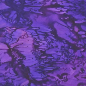 Hand-Painted Silk Square Bandana Scarf in Purples image 2