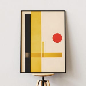 1920s Bauhaus Abstract Art - Geometric Modernism Wall Art - Vintage Minimalist Avant-garde Design Print - 11 sizes available