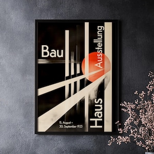 Bauhaus Exhibition 1923 - Art Deco Vintage Poster - Digital Download - Geometric Modernist Wall Art - 13 sizes included