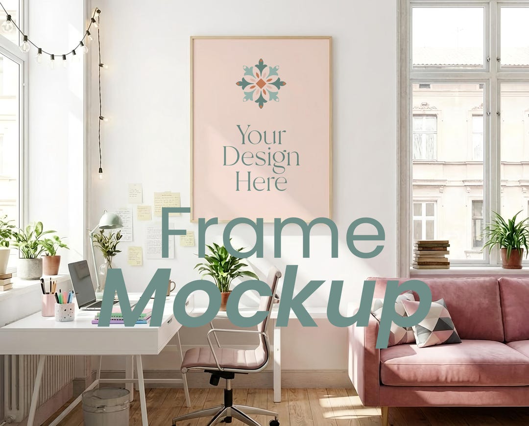 Poster Mockup, Parisian French Studio Apartment Interior Wall Art ...