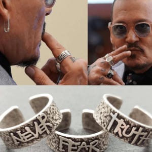 Never Fear Truth Ring Set - Johnny Depp Inspired Adjustable Rings