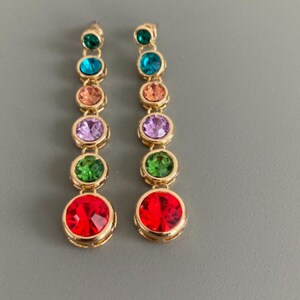 Colorful Gemstone Earrings - Vibrant and Stylish Jewelry
