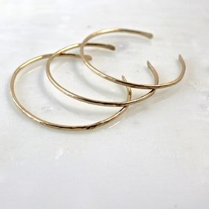 Simple cuff bracelet, gold fill or sterling silver, stacking bracelet, layering bracelet