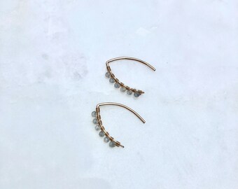 Small wishbone earrings