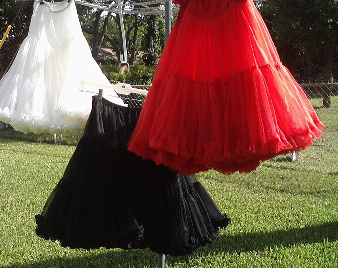 3 Vintage Square Dance Petticoats/ Red/black/white Etsy