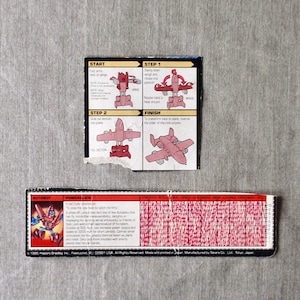1985 Transformers® G1 Powerglide Autobot, Genuine Tech Specs & Original Hasbro® Package Instructions, Collector Replacement Information