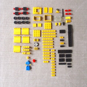 Vintage 80s LEGO® 6692 Tractor Trailer, Partial Set 75% Complete, Driver Minifig With Cap, Wheels & Tires, Collector Spare Parts, Kid Gift
