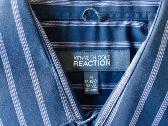 Men's Pinstripe Dress Shirt: Kenneth Cole Reaction, Size M, Like New - Etsy