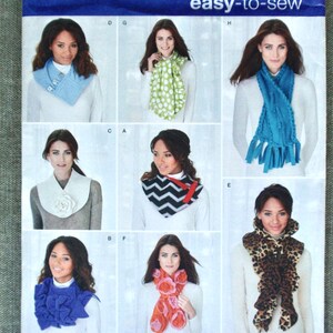 Simplicity 1235, foulards et cols faciles à coudre, écharpe à