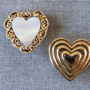 Collectable Variety Gold Heart Pins - Bengies Drive-In Theatre