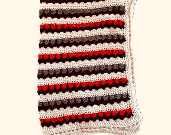 Crocheted Throw Blanket, Lap Afghan