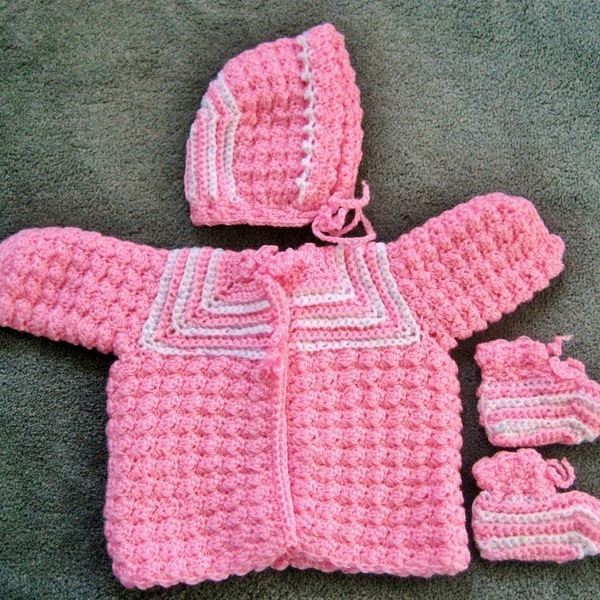 0-3 Month Baby Sweater Set