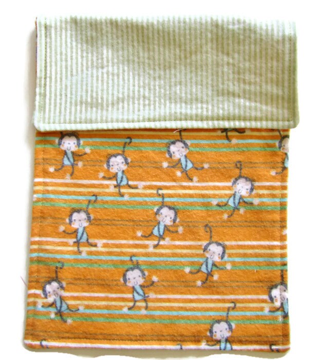 Burp Cloths, Reversible Flannel, Set of 2, Soft Burp Cloths, Unisex