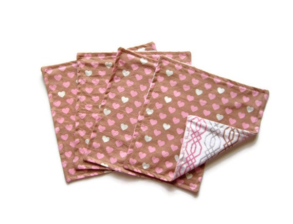More Designer Flowers Reversible Cloth Napkins//Set of 8