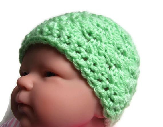 green baby beanie