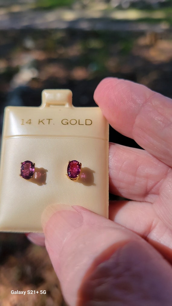 Ruby Stud Earrings Genuine