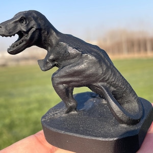 Teschio di dinosauro in ossidiana naturale da 3,4&#39;&#39;, teschio di tirannosauro in cristallo, teschio di cristallo intagliato a mano, teschio di dinosauro, regali di cristallo per la decorazione della casa, 1 pz