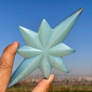 5.5&#39;&#39;Opal quartz North Star,Crystal star skull,hand carved,crystal North Star,North Star skull,Home Decoration Crystal Gifts 1pc