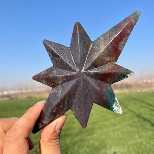 5.5&#39;&#39;Natural agate North Star,Crystal star skull,hand carved,crystal North Star,North Star skull,Home Decoration Crystal Gifts 1pc