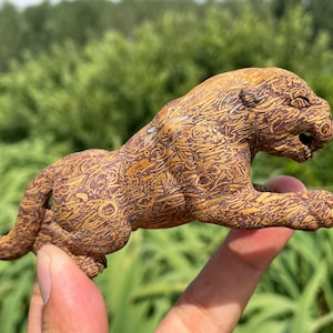 4.7&#39;&#39;+Natural Golden Silk Jade Leopard skull,Hand carved Cheetah,Quartz Crystal skull,Home Decoration,Crystal Gifts,Crystal healing/pc