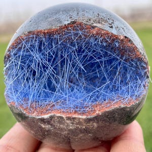 Magnetite Specimen,quartz crystal,Goethite,Blue copper ore,Crystal Sphere Cluster,Mineral specimen,Energy Crystal Gifts 1PC