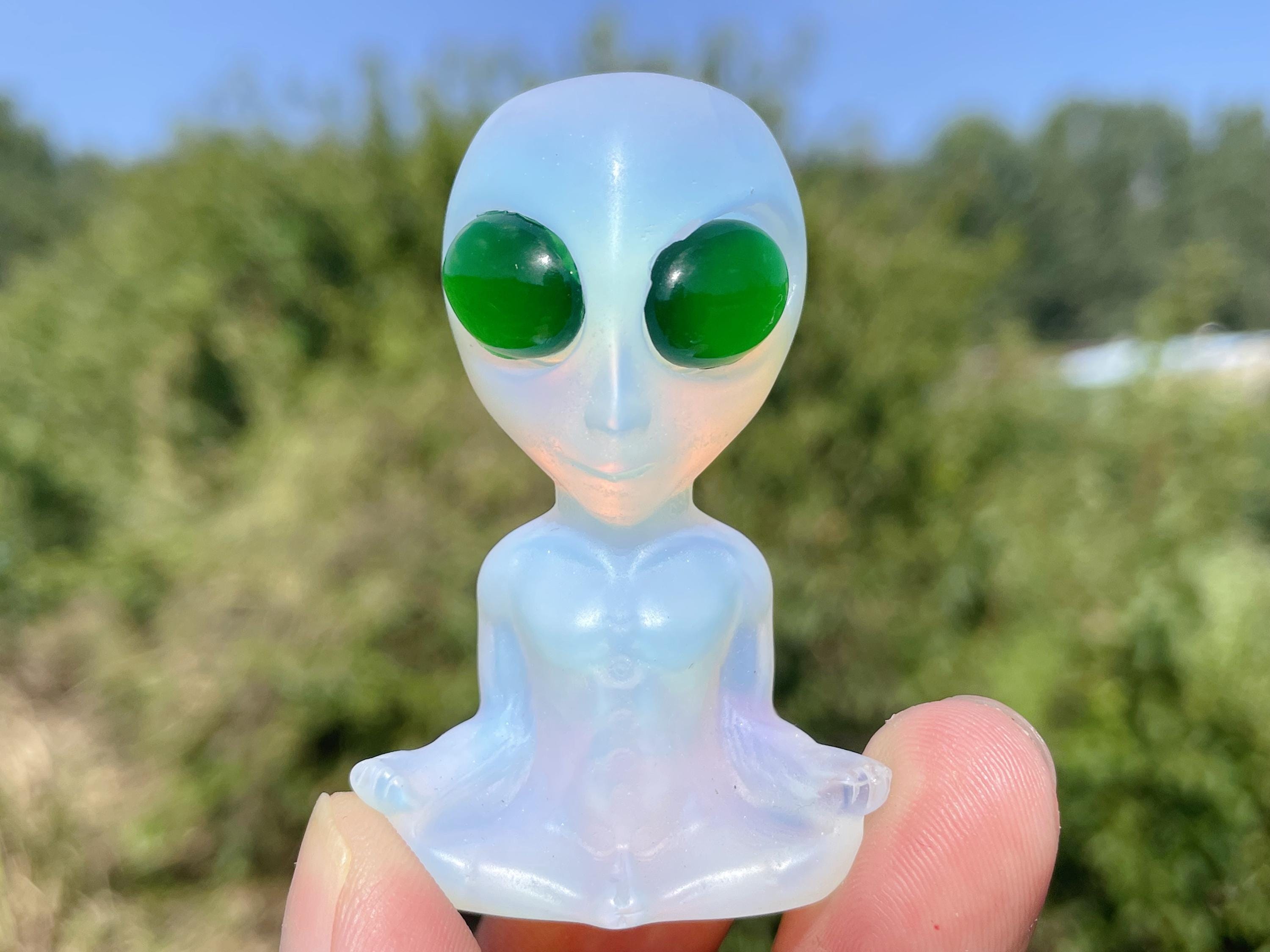 Hand Carved Opal Alien Skull: Crystal Home Decoration, 2.3'' - Etsy
