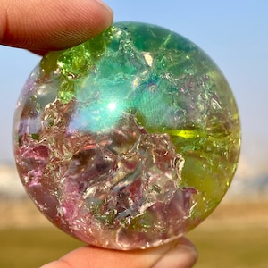 1.9&#39;&#39;+Colour Ball Aura Crackle glass Sphere,crystal ball,Explode glass ball, Aura Crystal Glass Ball,crystal ball decorate,crystal gift 1pc