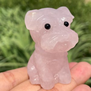 2.1''+Natural Pik quartz dog,quartz crystal,hand carved,Crystal Dog,,Dog Skull,Home Decoration Crystal Gifts 1pc