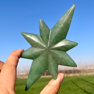 5.5&#39;&#39;Natural Aventurine North Star,Crystal star skull,hand carved,crystal North Star,North Star skull,Home Decoration Crystal Gifts 1pc